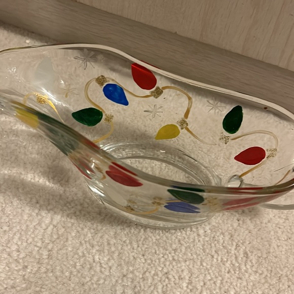 Anchor Hocking Christmas Lights gravy boat - Picture 2 of 7